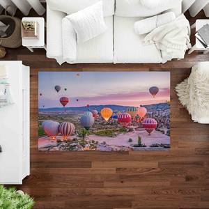Cappadocia Sunrise Rug: Hot Air <b>Balloon</b> View, Non-Slip Carpet,Chenille Rug - Product Image 3
