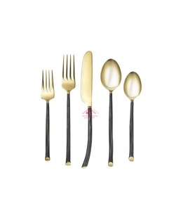 Ensemble de couverts plaqués or, acier inoxydable de haute qualité, ensemble de couverts de mariage royal pour restaurants - Product Image 1