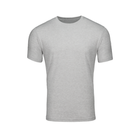Camiseta de Manga Corta para Hombre, Etiqueta Privada, 180g, Poliéster/Algodón, Jersey con Estampado de Silicona 3D, Secado Rápido, Transpirable, Corte Regular