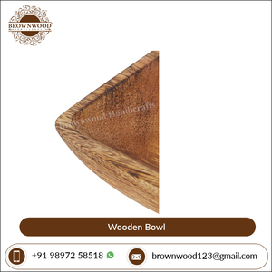 Cuenco elegante hecho a mano de madera de mango recién llegado cuenco de color de madera natural Premium decorativo confiable oferta de precio de fábrica al por mayor - Product Image 2