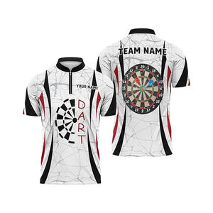 100% Custom Pattern Design Play <b>Dart</b> Jersey Customized <b>Darts</b> Shirts With Pocket Polo <b>Darts</b> Jersey - Product Image 1