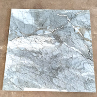 Carreaux de porcelaine polis et émaillés de luxe 800x800mm Azuro Azul, aspect marbre brillant, aspect pierre, brique réfractaire, antidérapants pour sols modernes