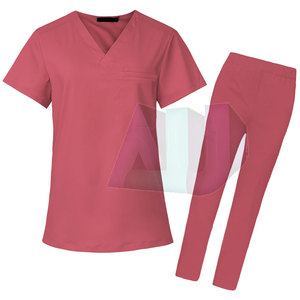 ชุดสครับพยาบาลผ้าฝ้ายสำหรับผู้หญิง ทนทาน น้ำหนักเบา เป็นมิตรกับสิ่งแวดล้อม ดีไซน์ยืดหยุ่น เหมาะสำหรับใช้ในโรงพยาบาล - Product Image 1