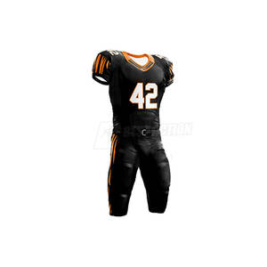 Conjunto de camiseta de fútbol americano de equipo adulto con cuello en V personalizado uniformes de alta calidad con logotipo personalizado e impresión - Product Image 3