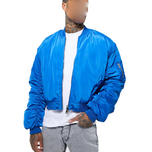 2025 haute qualité soie Satin hommes Bomber veste Satin matelassé veste dans la nouvelle mode et nouveau Style hommes vestes - Product Image 6