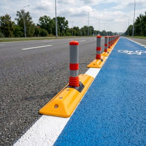 Bouton de délimitation de voie pour signalisation routière 100x45cm - Product Image 2