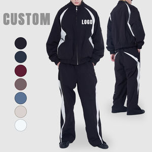 Ropa de calle personalizada Unisex reflectante deporte cortavientos de gran tamaño con cremallera poliéster nylon chándales conjunto fabricante por Umberto - Product Image 1