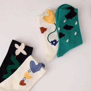 Cute Patterns Crew <b>Socks</b> Custom Color Cotton Casual <b>Funny</b> Style <b>for</b> Women Girl Daily Wear High Quality BSCI Vietnam Factory - Product Image 2