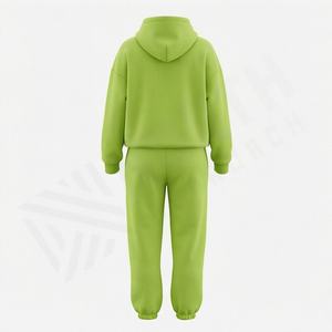 Ensemble de survêtement pour femme à capuche d'hiver, 100% coton, personnalisable, ensemble de sport décontracté avec design 2 en 1, survêtement respirant - Product Image 2