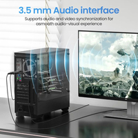 Convertisseur HDTV Femelle vers VGA Mâle avec Adaptateur Audio pour Ordinateur Portable Supportant la Sortie de Signal 1080P