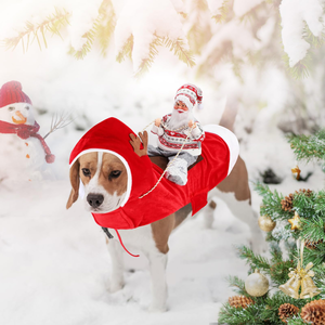 Disfraz de Perro de Santa Claus, Abrigos y Chaquetas con Estampado Clásico Ecológico para Mascotas, Ropa de Fiesta para Perros y Gatos - Product Image 2