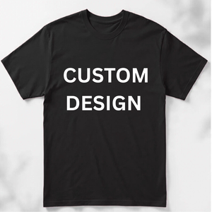 T-shirt décontracté pour homme à manches courtes surdimensionné en jersey imprimé personnalisé de couleur unie 100% coton - Product Image 3