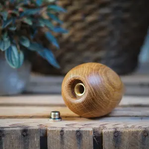 Newest Design Wooden Teardrop <b>Urn</b> for Human or <b>Pet</b> Ashes Elegant Natural Oak Memorial Keepsake Hand-polished wood grain - Product Image 3