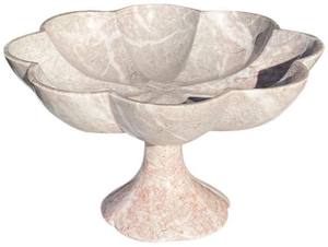 Bol de service en laiton tendance couleur argent avec base en résine pour la maison hôtel et restaurant dessus de table vaisselle servant des bols à fruits - Product Image 2