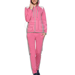 Survêtement 100% coton pour femme avec capuche Dernier design Respirant Couleur unie Saison d'automne du fabricant pakistanais - Product Image 1