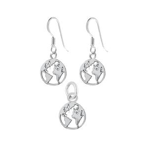 Conjunto de joyería fina de plata mundial, pendiente clásico Vintage, colgante con perla de circón, diamante para fiestas, bodas, compromisos, regalos - Product Image 1