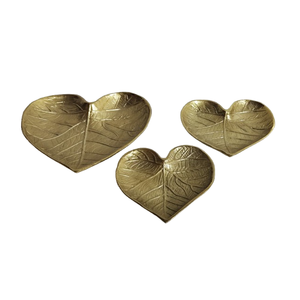 Tazón de mesa de decoración de mesa de Metal de Color dorado para el hogar, Hotel y cocina, diseño de hojas, bandeja de Metal para mesa, forma personalizada - Product Image 1