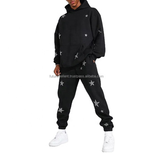 Conjunto de chándal personalizado informal con cremallera sólida para hombre, conjunto de dos piezas para entrenamiento físico, pantalones de chándal y Sudadera con capucha - Product Image 1