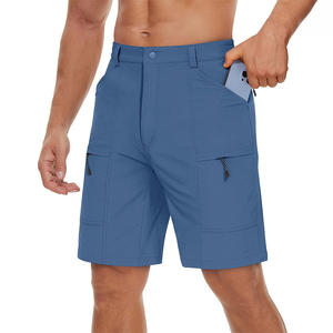 Shorts cargo mi-taille pour hommes avec plusieurs poches, logo personnalisé, vêtements de surf décontractés d'été pour les activités de plein air et de plage - Product Image 6