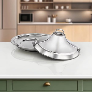 Casserole minimaliste en argent avec finition unie polie, idéale pour une utilisation quotidienne dans la cuisine, un service dans un hôtel et une présentation moderne - Product Image 4