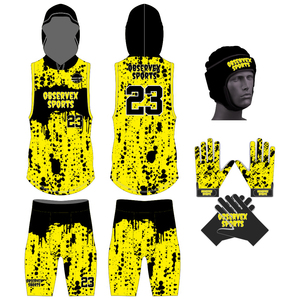 Uniforme de Fútbol Americano Personalizado con Bandera de Equipo |   Ropa Deportiva de Compresión Estilo Americano 7v7, Transpirable, Absorbe la Humedad, Secado Rápido - Product Image 2