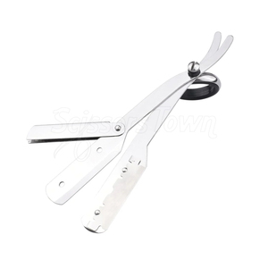 Maquinilla de afeitar recta tradicional con hoja afilada y grabado de logotipo para uso en salón o venta al por menor - Product Image 2