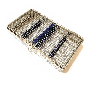 Thép Không Gỉ Hướng Dẫn Sử Dụng Nha Khoa Khử Trùng Cassette Giá Lưới Khay 7 Pcs Autoclavable Khử Trùng Chủ Hộp Medic Cụ - Product Image 3