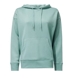 Sweat-shirts en molleton de coton brun uni surdimensionnés pour femmes, décontractés d'hiver, avec impression personnalisée de logo, lavage à l'acide - Product Image 2