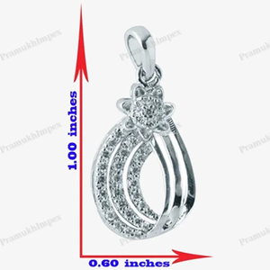 จี้เพชรรูปทรงดอกไม้แบบสั่งทำพิเศษ คุณภาพพรีเมียมจากผู้ผลิตเครื่องประดับชั้นนำของอินเดีย ราคาประหยัดสำหรับผู้หญิง - Product Image 3