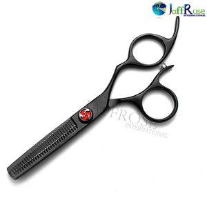 Ciseaux amincissants de cheveux de grand doigt de barbier professionnel/cisailles outil de beauté de bord de rasoir d'acier inoxydable vis de Tension réglable - Product Image 3