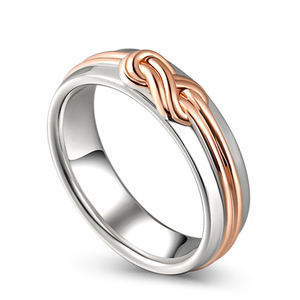 Bague d'éternité pour homme en argent sterling avec nœud de connexion éternelle Jeulia - Product Image 3