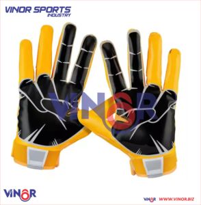 2025 New Arrival Custom Design Grip <b>Football</b> Receiver <b>Gloves</b> Adult <b>Kids</b> Outdoor American American <b>Football</b> <b>Gloves</b> Manufacturer - Product Image 5