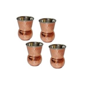 mule <b>Coffee</b> Mugs Metal Cup High Quality 100% Hammered round handle set of 4 Pure Copper Cup Moscow Mule Mug For Drink ware Mugs - Product Image 5