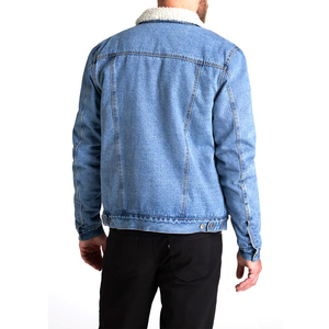 Chaqueta Vaquera para Hombre con Cuello Camisero y Mangas Largas en Color Sólido, Chaqueta Vaquera Personalizada con Etiqueta Privada en Color Sólido - Product Image 2