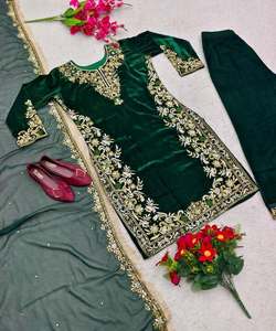 Kurtis-vestido de algodón para mujer, diseño anarkali, a la última moda, a bajo precio, con dupatta jackate, indio, venta al por mayor - Product Image 3