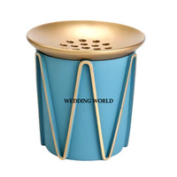 Soporte de incienso de diseñador de forma personalizada Bakhoor negro de madera soporte de Mubkhar de Metal al por mayor con estilo clásico
