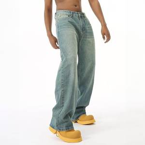 Pantalones Vaqueros Holgados y Rectos para Hombre, Talla Grande, Primavera Verano, Negros, Azules, Pantalones Deportivos, Estilo Urbano, Lavado a la Piedra, Transpirables - Product Image 2