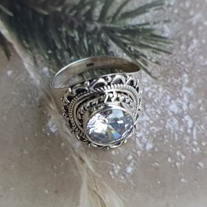 แหวนเนปาลทำด้วยมือ925เพทายธรรมชาติแหวน nepali ขายส่งจำนวนมาก - Product Image 5