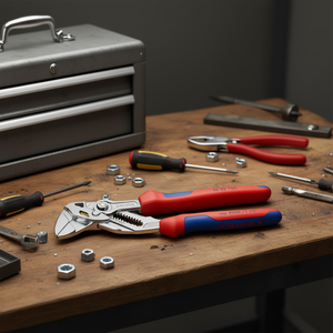 Clé à molette Knipex avec poignée multi-composants chromée et mâchoires extra étroites - Product Image 3