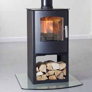 Estufa de Pellets de Hierro Fundido Moderna para Interiores con WiFi, para Quemar Leña, Forma de Briqueta, 10% de Ceniza, 4% de Humedad, Calefacción - Product Image 5