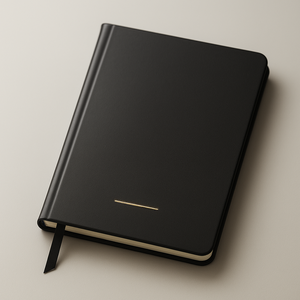 LABON Carnet de notes en cuir PU noir Minimal Gold Foil Line Hardcover Journal Elegant Soft Touch Blank Cover Office Writing Notebook - Product Image 5