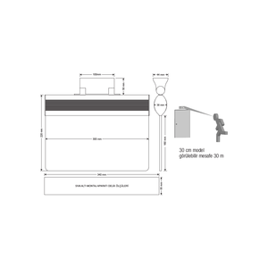 Luminaria Direccional de Salida de Emergencia de Doble Cara Serie O, 38 x 300 x 220 mm, Luz LED para Uso en Exteriores, 220V, Clasificación IP65 - Product Image 5