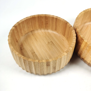 Juego de Tazones de Ensalada de Bambú Pulido Personalizado, Ligeros, Grandes, para Servir Fruta y Comida en la Mesa - Product Image 2