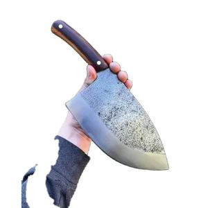 Cuchillo de Cocina Multifuncional JEXMOO, Hecho a Mano, de Acero al Carbono, con Funda de Cuero - Product Image 1