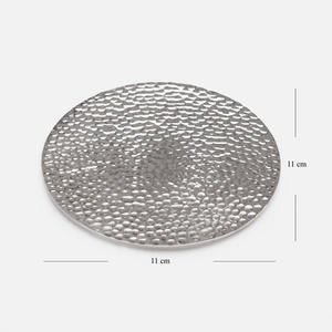 High Quality Antique Silver and Metal <b>Drink</b> <b>Coasters</b> Metal <b>Coaster</b> With Round Shape for Hammered Design - Product Image 4