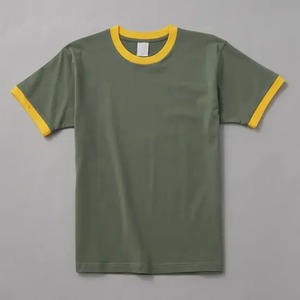 Sonnerie personnalisée ras du cou 100% jersey de coton T-shirts Fitness Ringer t-shirt à manches courtes t-shirts pour hommes - Product Image 2