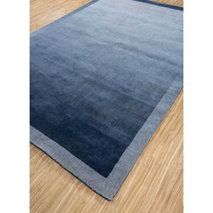 Tapis en laine bleu jean fait main pour salon Hwl-94, tapis rectangulaire uni pour couloir d'adolescents - Product Image 2