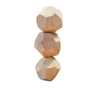 Jouet sensoriel d'empilage Montessori du Vietnam, Tumi Ishi, art populaire, bois poli, mélange de couleurs, artisanat en PET, jouets éducatifs d'équilibre - Product Image 1