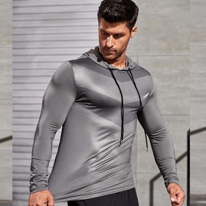 Vente en gros de sweats à capuche en polyester et spandex à séchage rapide pour hommes sweat à capuche athlétique de fitness élastique de haute qualité - Product Image 1