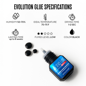 Extra <b>Strong</b> Evolution Eyelash Extension <b>Glue</b> for Waterproof Liquid 5ml 10ml 1-2 Sec Dry Professional Lash Supplies Black - Product Image 2